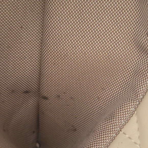 Coach Tabby Cream Quilted Leather Bronze Gold Harware Shoulder Bag Purse - Picture 15 of 16